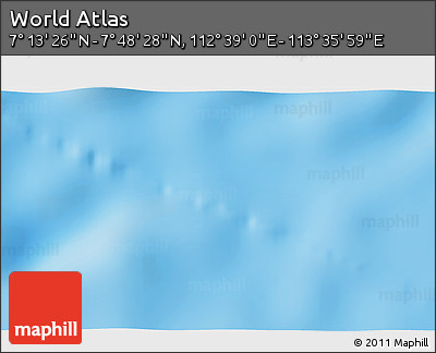 Shaded Relief 3D Map of the Area around 7° 30' 57" N, 113° 7' 30" E