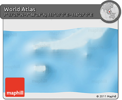 Physical 3D Map of the Area around 7° 30' 57" N, 113° 58' 29" E