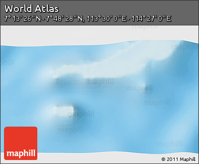 Physical 3D Map of the Area around 7° 30' 57" N, 113° 58' 29" E