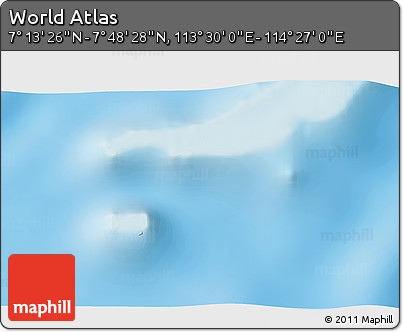 Physical 3D Map of the Area around 7° 30' 57" N, 113° 58' 29" E