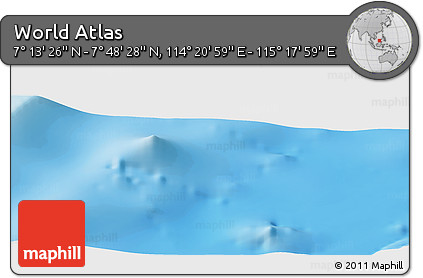 Physical Panoramic Map of the Area around 7° 30' 57" N, 114° 49' 29" E