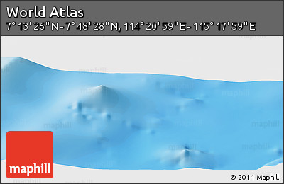 Physical Panoramic Map of the Area around 7° 30' 57" N, 114° 49' 29" E