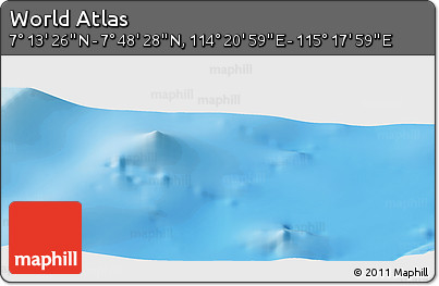 Physical Panoramic Map of the Area around 7° 30' 57" N, 114° 49' 29" E