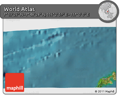 Satellite 3D Map of the Area around 7° 30' 57" N, 116° 31' 30" E