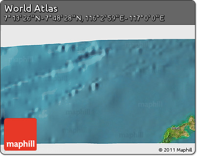 Satellite 3D Map of the Area around 7° 30' 57" N, 116° 31' 30" E