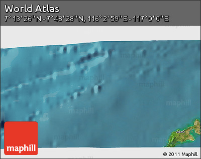 Satellite 3D Map of the Area around 7° 30' 57" N, 116° 31' 30" E