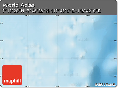 Physical Map of the Area around 7° 30' 57" N, 118° 13' 29" E