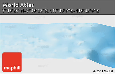 Physical Panoramic Map of the Area around 7° 30' 57" N, 118° 13' 29" E