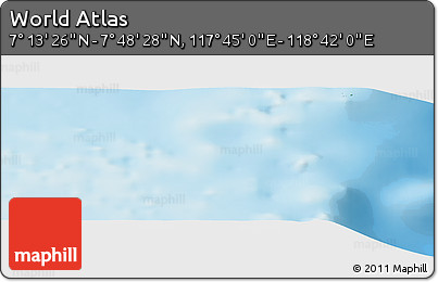 Physical Panoramic Map of the Area around 7° 30' 57" N, 118° 13' 29" E