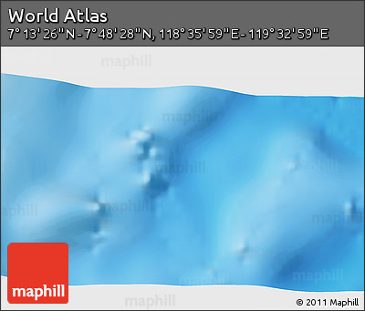 Physical 3D Map of the Area around 7° 30' 57" N, 119° 4' 29" E