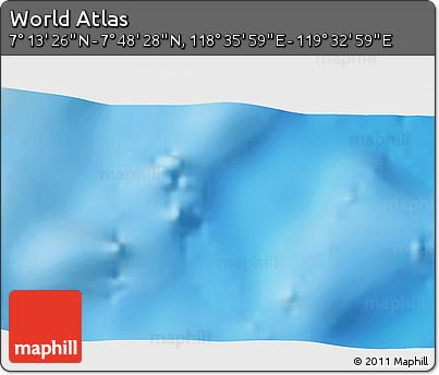 Physical 3D Map of the Area around 7° 30' 57" N, 119° 4' 29" E