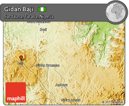 Physical 3D Map of Gidan Baji