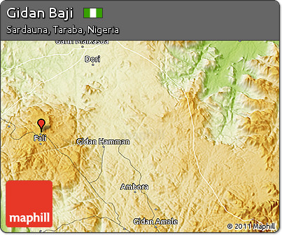 Physical 3D Map of Gidan Baji