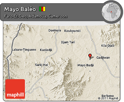 Shaded Relief 3D Map of Mayo Baléo