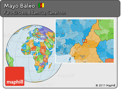 Political Location Map of Mayo Baléo