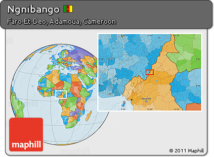 Political Location Map of Ngnibango
