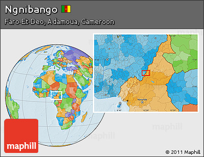 Political Location Map of Ngnibango