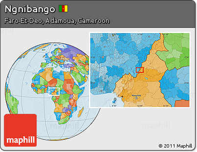Political Location Map of Ngnibango