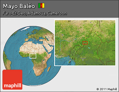 Satellite Location Map of Mayo Baléo