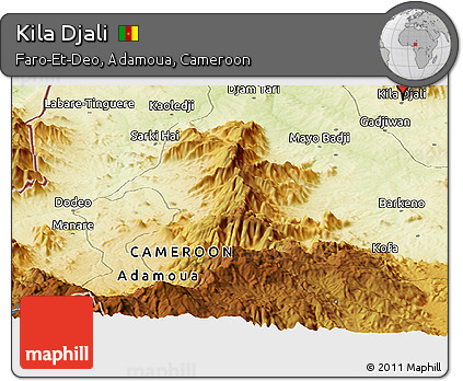 Physical Panoramic Map of Kila Djali