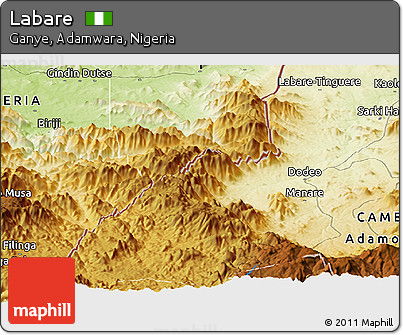 Physical Panoramic Map of Labare