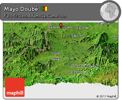 Satellite Panoramic Map of Mayo Doubé