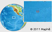 Physical Location Map of the area around 7° 30' 57" N, 122° 19' 29" W