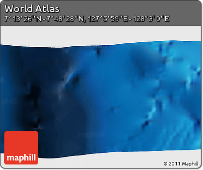 Physical 3D Map of the Area around 7° 30' 57" N, 127° 34' 30" E