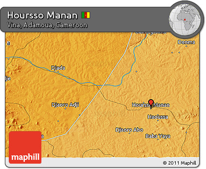Political 3D Map of Hoursso Manan