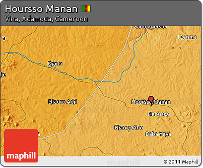 Political 3D Map of Hoursso Manan