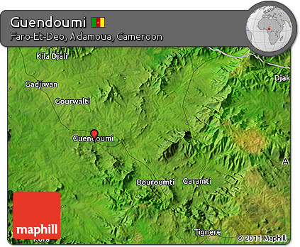 Satellite 3D Map of Guendoumi