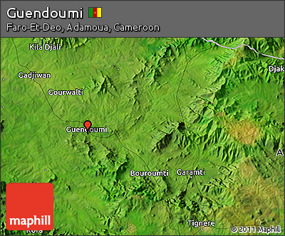 Satellite 3D Map of Guendoumi