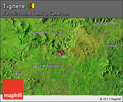Satellite 3D Map of Tignère