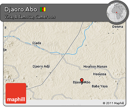 Shaded Relief 3D Map of Djaoro Abo
