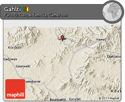 Shaded Relief 3D Map of Gahlti