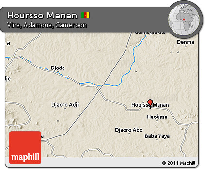 Shaded Relief 3D Map of Hoursso Manan