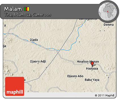 Shaded Relief 3D Map of Malam
