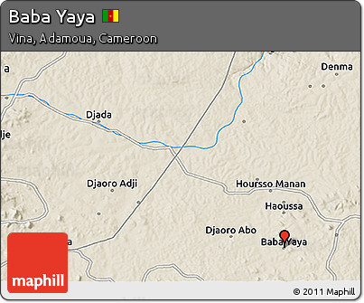 Shaded Relief 3D Map of Baba Yaya