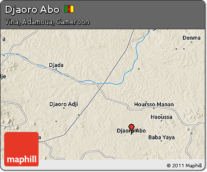 Shaded Relief 3D Map of Djaoro Abo