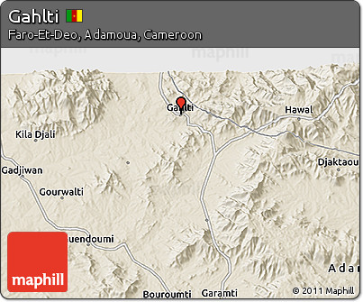 Shaded Relief 3D Map of Gahlti