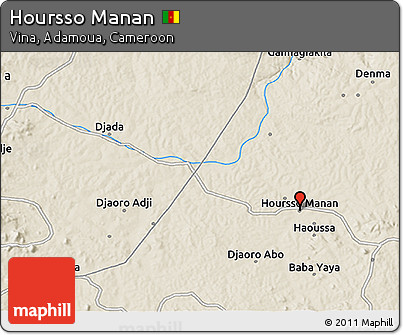 Shaded Relief 3D Map of Hoursso Manan