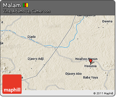 Shaded Relief 3D Map of Malam
