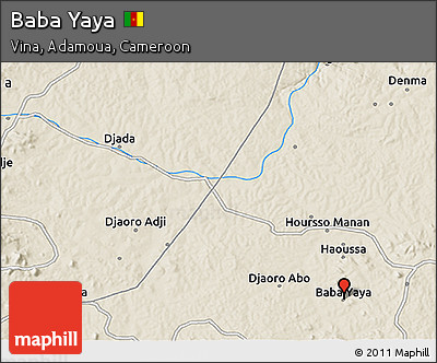 Shaded Relief 3D Map of Baba Yaya