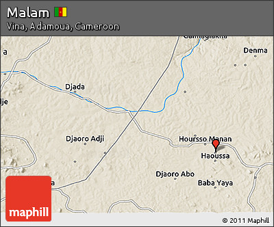 Shaded Relief 3D Map of Malam