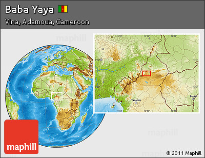 Physical Location Map of Baba Yaya