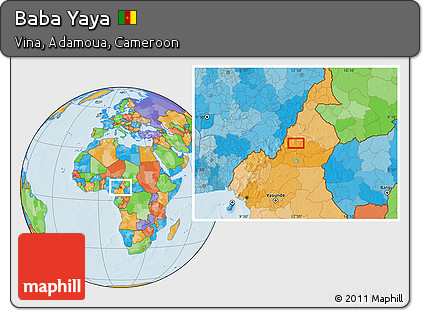 Political Location Map of Baba Yaya