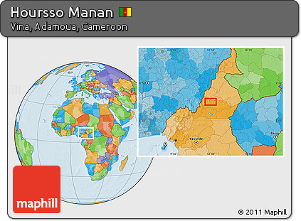 Political Location Map of Hoursso Manan