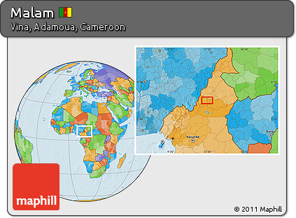 Political Location Map of Malam