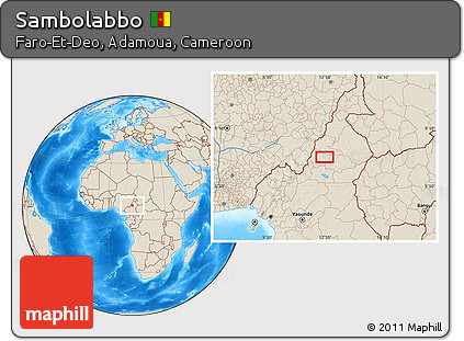 Shaded Relief Location Map of Sambolabbo