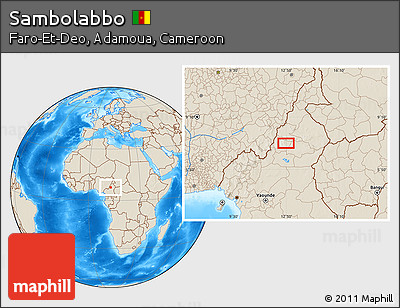 Shaded Relief Location Map of Sambolabbo